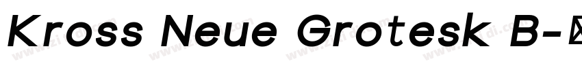 Kross Neue Grotesk B字体转换